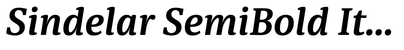 Sindelar SemiBold Italic